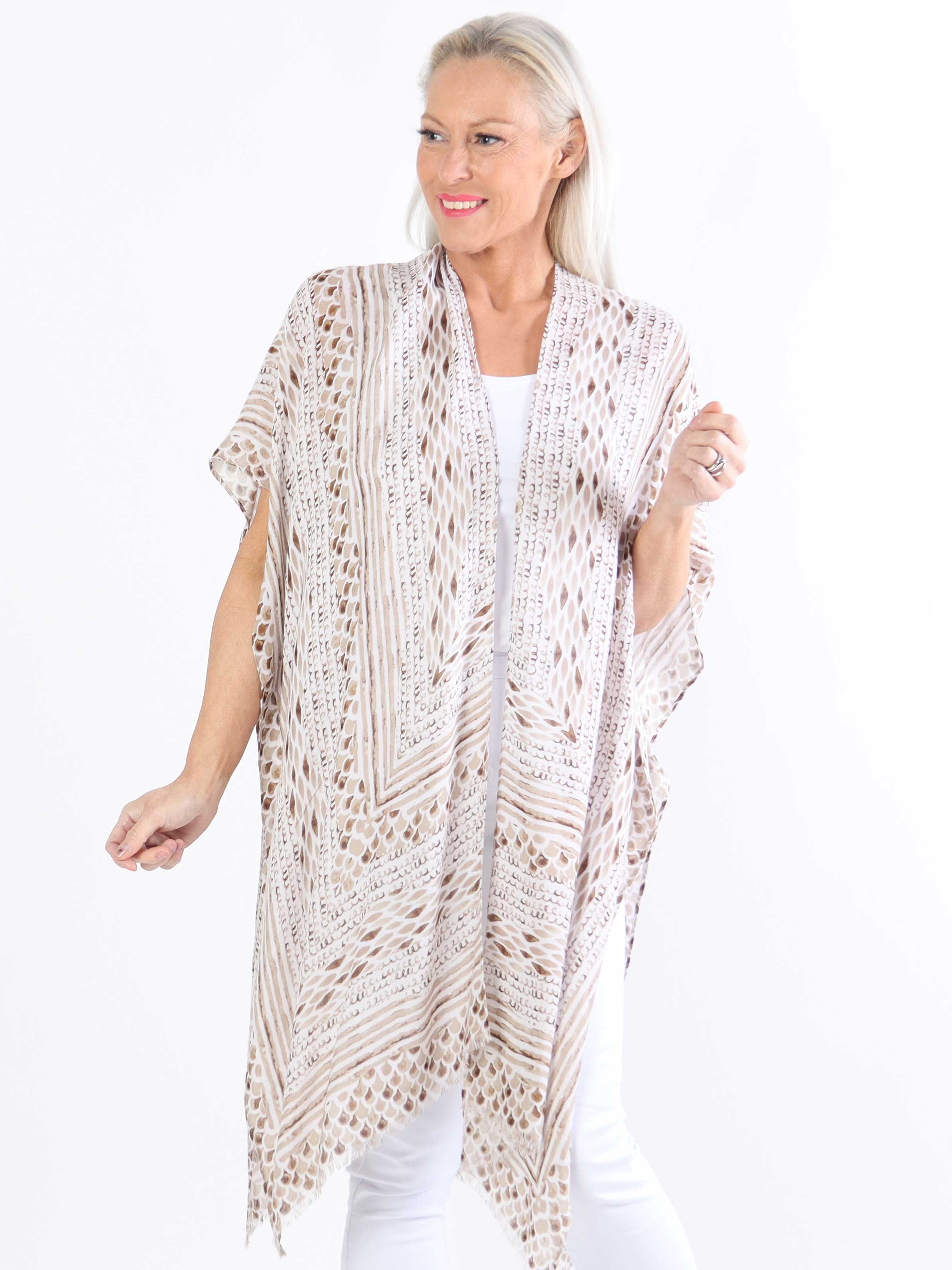 Alexandrine snake - Lätt och luftig plus size kimono i bomull